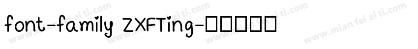 font-family ZXFTing字体转换